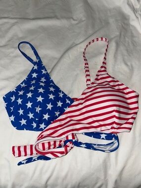 NWT Women's Plus Size American Flag Bikini Swimsuit | Size 2XL